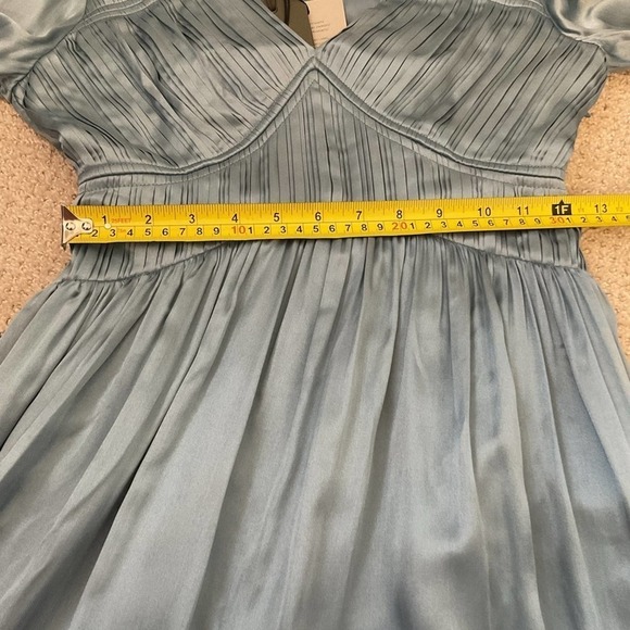 NWT AllSaints Esta Mini Dress in Blue Slate Size 2 - Picture 13 of 14